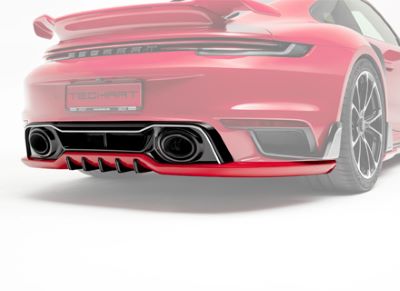 TECHART テックアート リアディフューザー スポーツエキゾースト対応 PORSCHE ポルシェ 992 ターボ / ターボS カスタム エアロパーツ ドレスアップ 外装