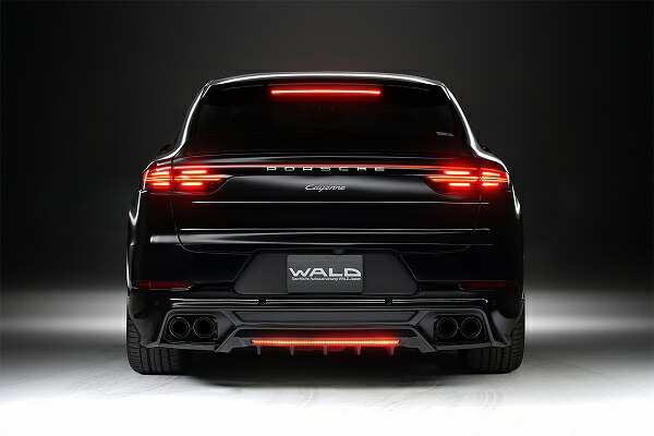 WALD ヴァルド マフラーカッター TWIN240×2 ポルシェ カイエン 9YAクーペ 2019年～ スポーツライン ブラックバイソンエディション