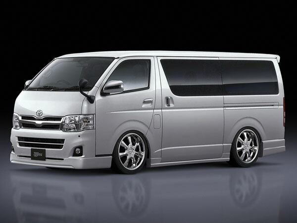 ■国産エアロパーツ!保証付き!!NEW MODEL/EUROU標準用 200系 ハイエース/レジアスエースフロントハーフスポイラータイプ２モデルエアロパーツ３型｜ＥＵＲＯＵ店