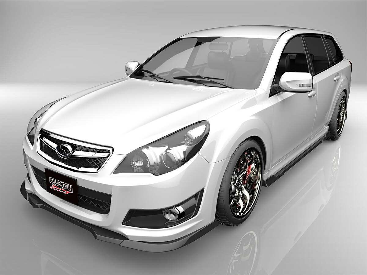 ■国産エアロパーツ!保証付き!!NEW MODEL/EUROUレガシィ ツーリングワゴン BR9 Sパッケージフロントアンダースポイラー サイドステップ リアマッドディフューザー 3点キット エアロパーツ|EUROU店