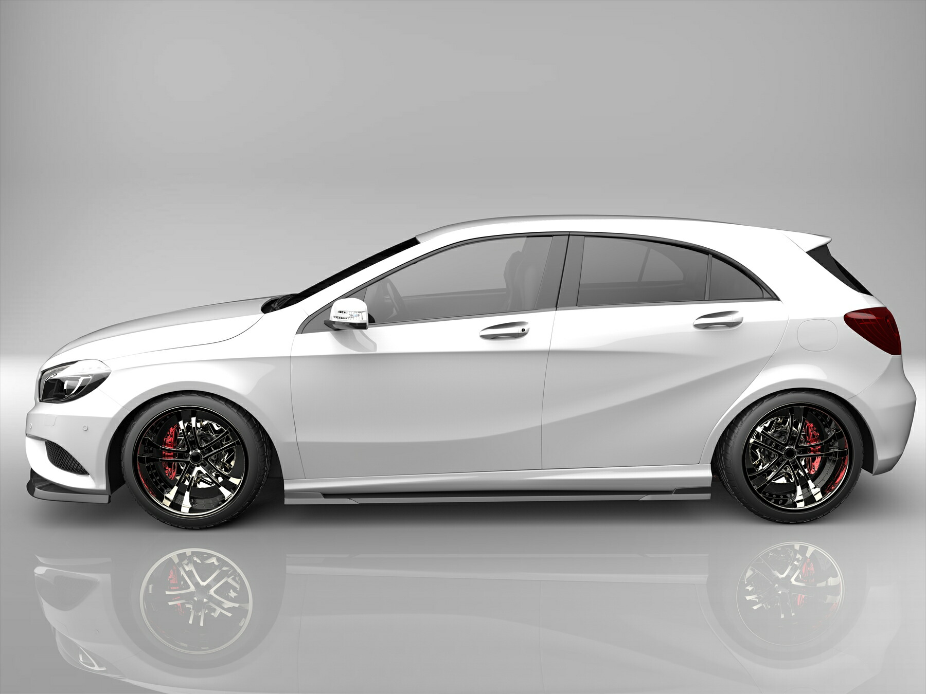 国産エアロパーツ 請けあい随行 New Model Eurouメルセデスベンツ Aレベル W176 前期傍え歩 エアロパーツ Ficap Fr