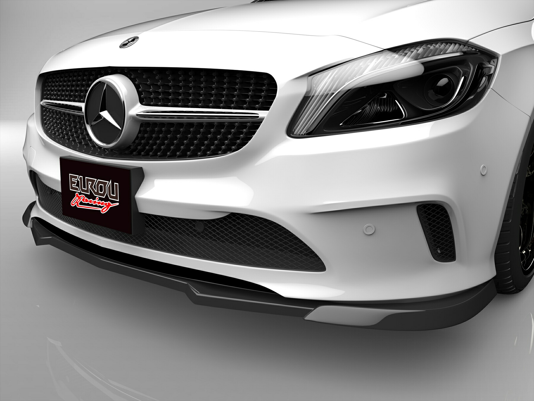 国産エアロパーツ 請あい随身 New Model Eurouメルセデスベンツ A部類 W176 後期フロントアンダースポイラー サイド足付き 2評価一揃いの道具 エアロパーツ Damienrice Com