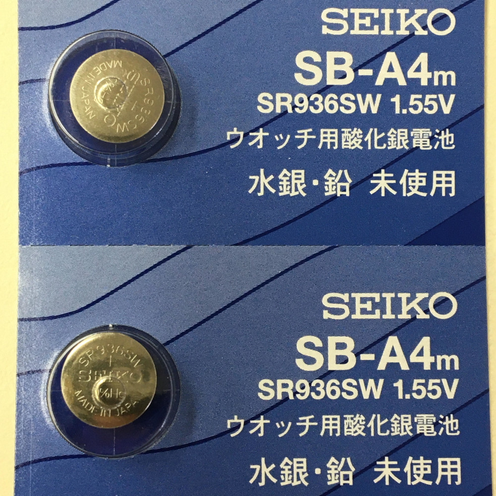 市場 SEIKO 394 腕時計用酸化銀電池 セイコー 電池 1.55V SR936SW 2個セット SB-A4m