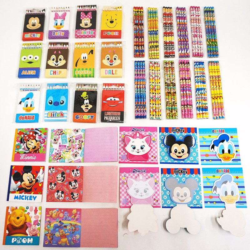 ディズニー文具4種の三角くじ抽選会　（98名様用） / 文房具 子供くじ引き 景品付き 景品 当てくじ