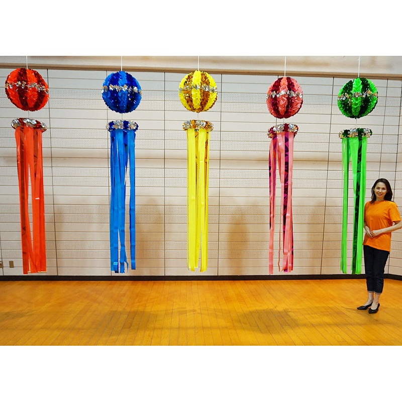 楽天市場】七夕 サンシャイン吹流し(185cm) ピンク / 吹き流し 装飾