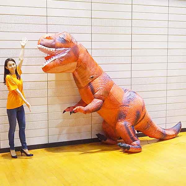 ジャンボ気圏撲り ど偉い恐竜ティラノサウルス H250cm 飾付ける 飾りもの エアーブロウ 陳列箱 Pop 映像保有 Cannes Encheres Com