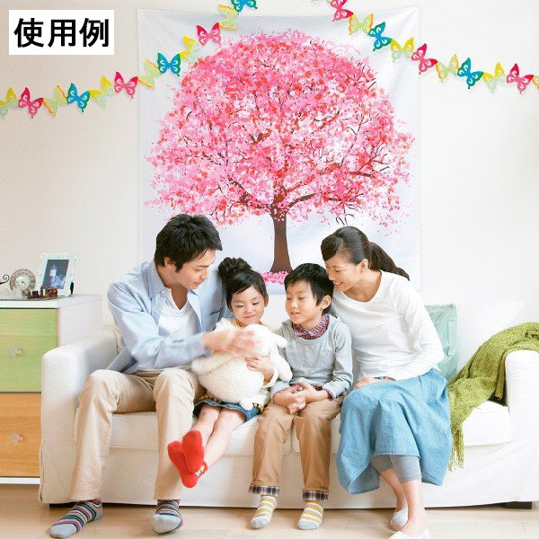 楽天市場】桜タペストリー 桜枝満開 防炎加工 L180cm / 桜 装飾 幕