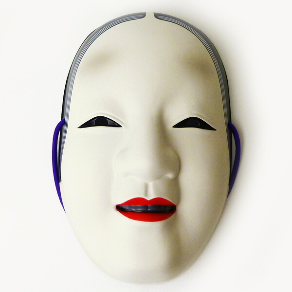 楽天市場】お面 【小面】 くわえ付サイズ:縦20.5cm 横14cm材質 お面:紙