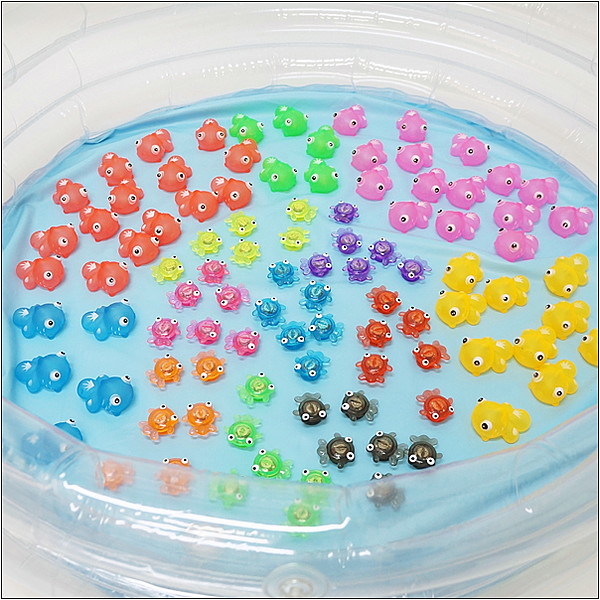ぷかぷか光る金魚とピコピコ金魚　148個セット/動画有