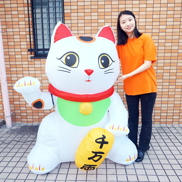 楽天市場】【まねきねこ 飾り付け】エアーディスプレイ招き猫(L) 垂幕