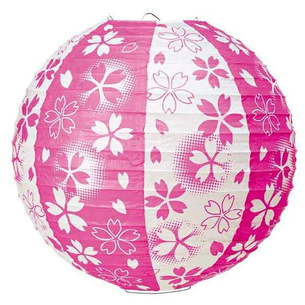 楽天市場 桜まつり紙提灯 桜吹雪柄 30cm 屋内仕様 ちょうちん 飾り ディスプレイ 花見 春 店舗装飾 販促イベント屋