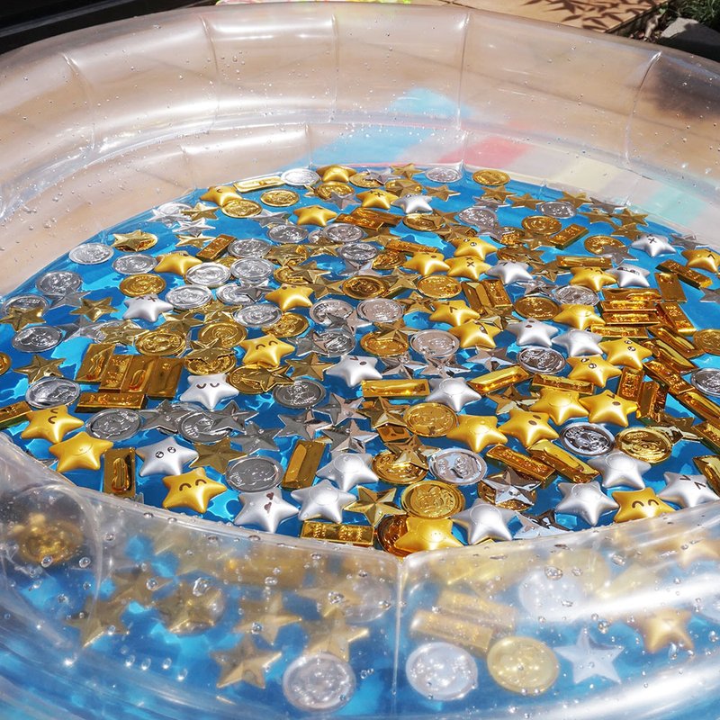 ぷかぷかおもちゃすくいどり　キラキラスターとディズニーキラピカコイン　300個
