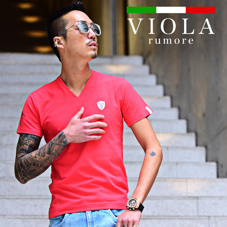 楽天市場 Viola Rumore ヴィオラ Tシャツ メンズ 半袖 Vネック Tシャツ 7 ラインストーン トップス プリント プレート タイト Xl Ll ブランド ブラック ホワイト お兄系 サーフ系 ストリート系 オラオラ系 Bitter ビター系 ジョーカー Joker Joker