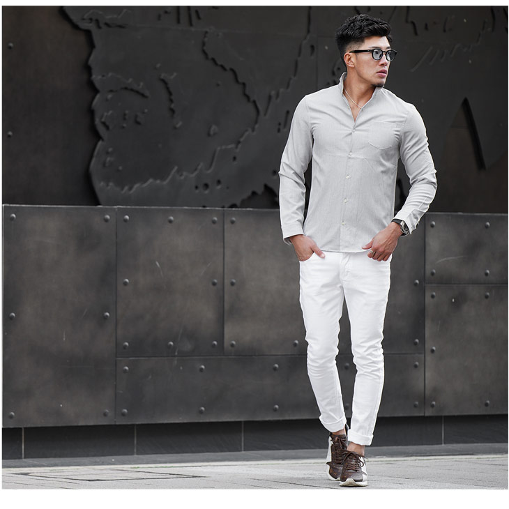 楽天市場 イタリアンカラー シャツ 長袖 長袖シャツ おしゃれ フォーマル スタンドカラー 白 トップス カジュアル ホワイト ワイドカラー ビジネスカジュアル ブランド オシャレ お洒落 カッコイイ 夏 夏服 夏物 お兄系 ビター系 オラオラ系 ファッション Joker