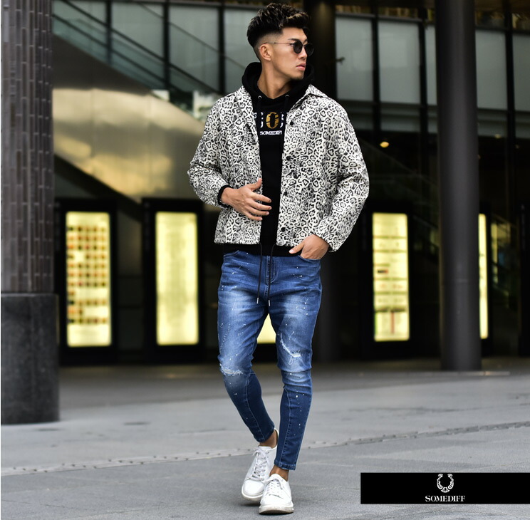 楽天市場 コーチジャケット メンズ アウター ジャケット ブランド ヒョウ柄 レオパード柄 豹柄 ストリート カジュアル ブラック 黒 ホワイト 白 メッシュ おしゃれ お洒落 秋 秋服 秋物 大きいサイズ Ll Xl ちょいワル オラオラ系 Somediff サムディフ Joker
