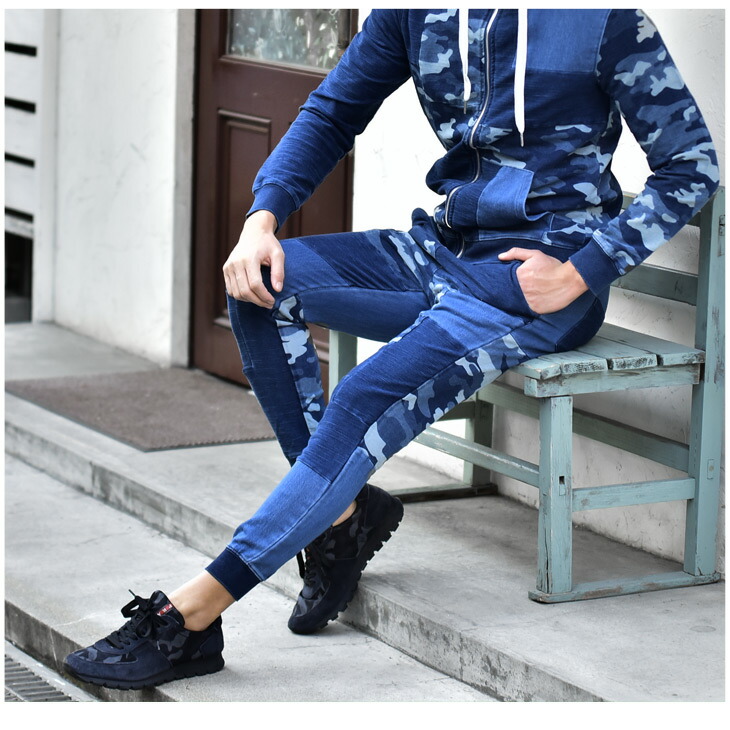 楽天市場 スウェットデニム ジョガーパンツ メンズ デニム スウェット スポーツ スウェットパンツ 迷彩 ダンス スリム 細身 ライン カモ柄 カモフラ ストレッチ 大きいサイズ メンズ 冬 冬服 冬物 おしゃれ 服 ブランド オラオラ系 Somediff サムディフ Joker