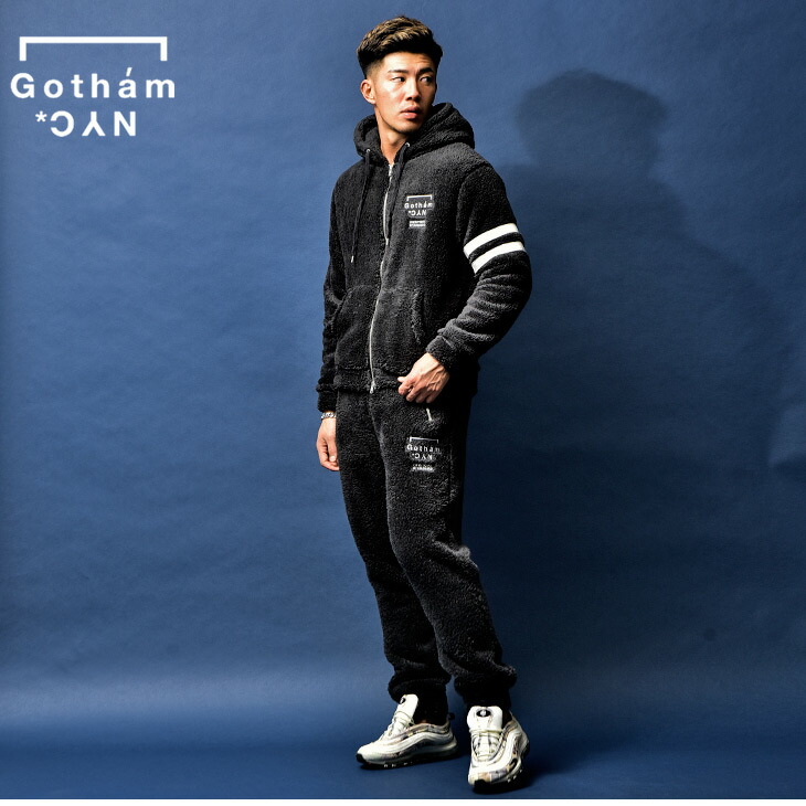 送料無料 Gotham Nyc ゴッサム エヌワイシー セットアップ メンズ ブランド 上下 ボア モコモコ パンツ ボアパンツ ボトムス ズボン フリース パーカー パイル おしゃれ 夏 夏服 夏物 ブラック 黒 ベージュ ネイビー 部屋着 ジム ルームウェア パジャマ ちょいワル