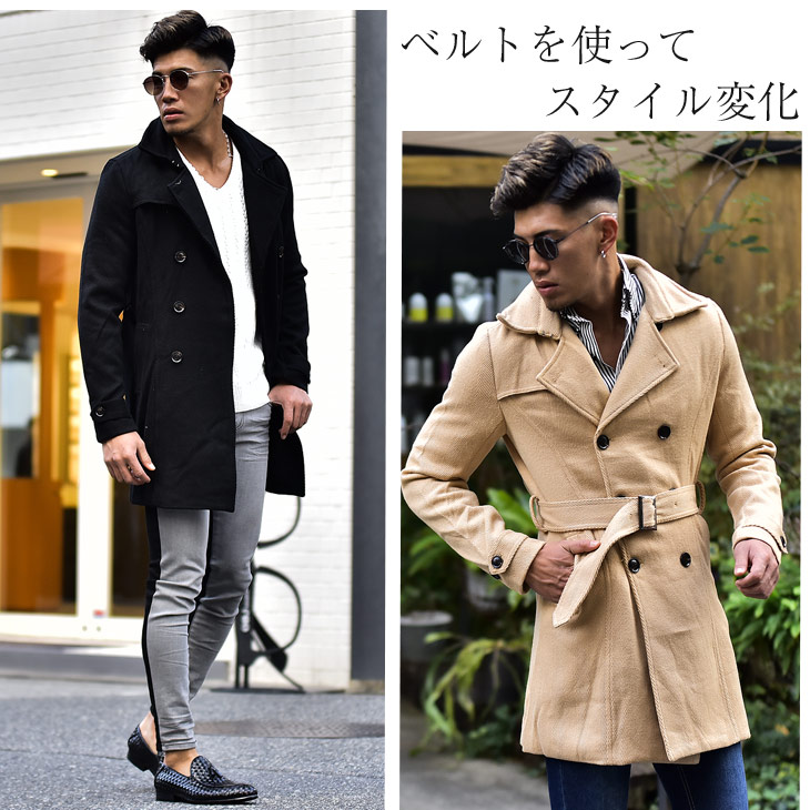 人気特価激安 コート メンズ トレンチコート アウター ロング丈 ロングコート ヘリンボーン シンプル ベージュ ブラック 黒 ブランド ビジネス ビジネスコート きれいめ ビター系 ブランド 代 ウール 大きいサイズ Ll Xl 夏 夏服 夏物 Joker 楽天ランキング1位