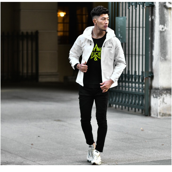 楽天市場 ジャケット パーカー メンズ マウンテンパーカー ストリート系 ナイロンジャケット ファッション 大きいサイズ 大きめ ゆったり ビックサイズ ビックシルエット 韓国 おしゃれ お洒落 ジップパーカー 長袖パーカー 黒 ブラック 冬 冬服 冬物 ちょいワル お兄系