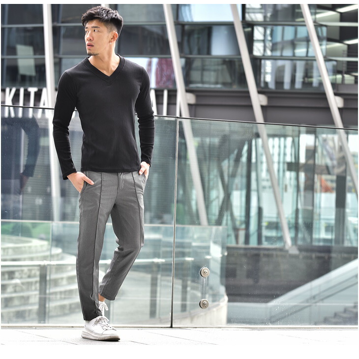 楽天市場 パンツ メンズ テーパードパンツ アンクルパンツ スラックス 無地 フォーマル ビジネス カジュアル スーツ ブラック 黒 グレー メンズl M 大きいサイズ Ll Xl 秋 秋服 秋物 キレイ目 お洒落 人気 オシャレ ホスト お兄系 オラオラ系 セットアップ Joker