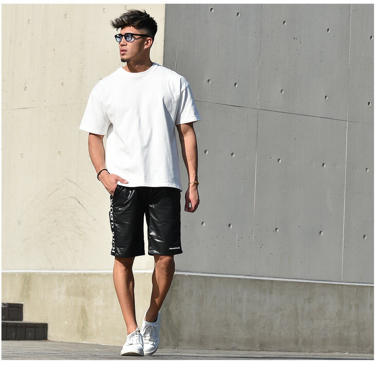 半額猿股 メンズ 猿股引 短絡パンツ ショートパンツ 運動競技 ひざ下 エキササイズ 徒競走 大サイズ Ll Xl ブランド Pu なめし革 涅色 兇漢 紅毛 白み 炎節 夏服 夏物 割り合いワル オラオラ系 不当羅悪羅 渋い系 Bitter系 Atiko Kz