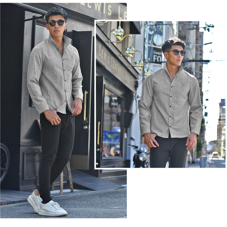 シャツ メンズ イタリアンカラーシャツ 長袖シャツ 長袖 白シャツ ホワイト ブラック 白 黒 グレー カジュアルシャツ ワイシャツ 襟 ワイヤー入り ストレッチ 秋 秋服 秋物 冬 冬服 冬物 秋冬 オシャレ かっこいい ちょいワル オラオラ系 お兄系 ホスト タイト キレイめ