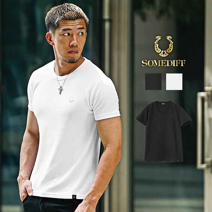 Darich ストーン付きロゴ黒半袖Tシャツ ダーリッチ Darich モノグラムTシャツ(506107731) | Darich