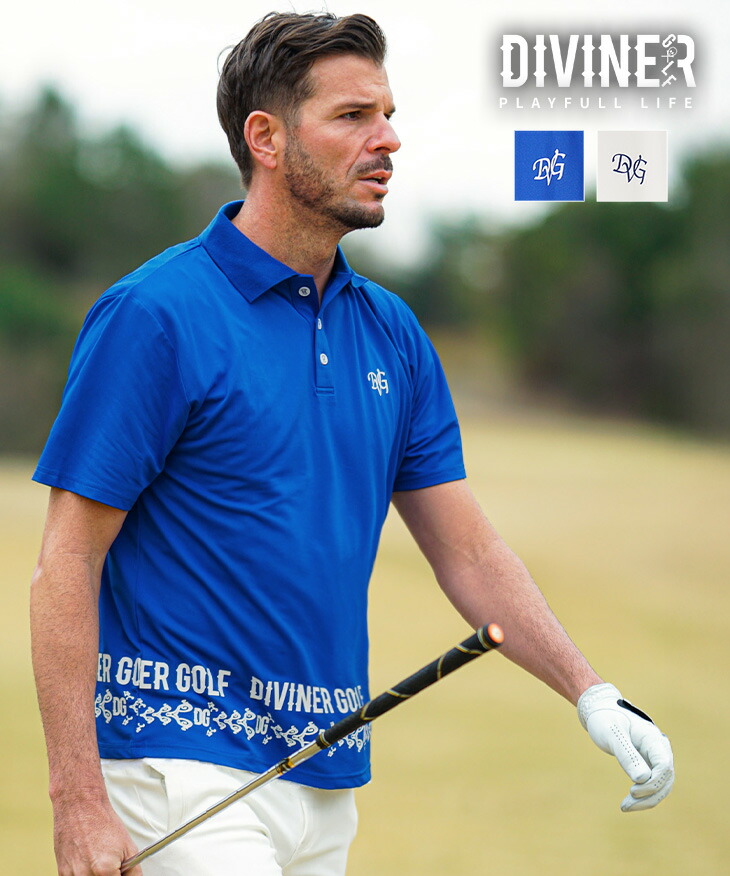楽天市場】【DIVINER GOLF】ゴルフウェア メンズ ポロシャツ