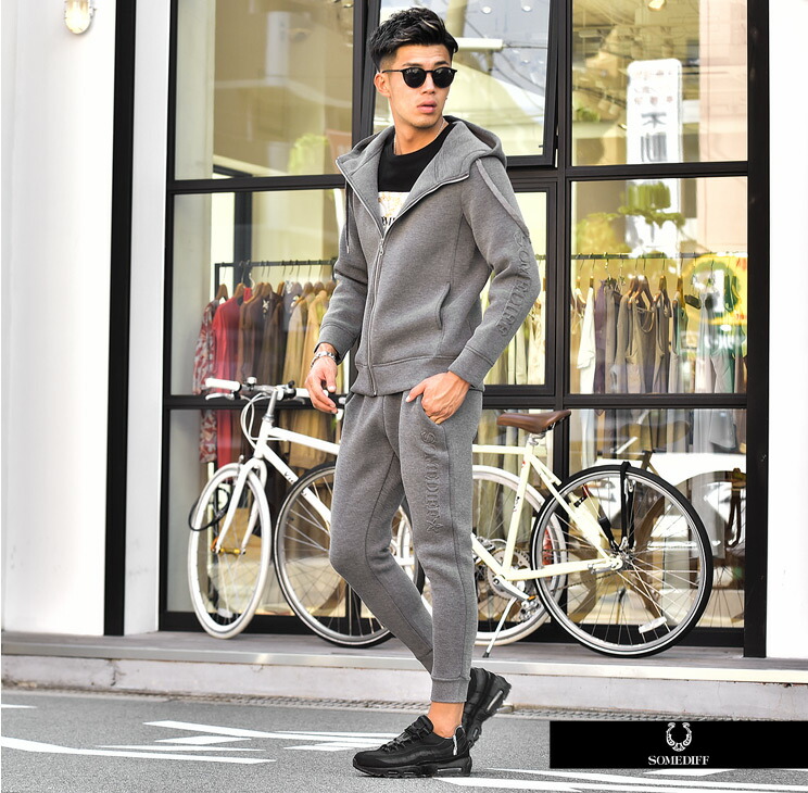 セットアップ メンズ ブランド スウェット 上下セット パーカー ジョガーパンツ オラオラ系 おしゃれ ビター系 かっこいい メンズ 服 お兄系 ちょいワル 30代 高級 サーフ系 30代 夏 夏服 夏物 高級 サーフ系 Joker ジョーカー Somediff Smdf サムディフ Massage Mit