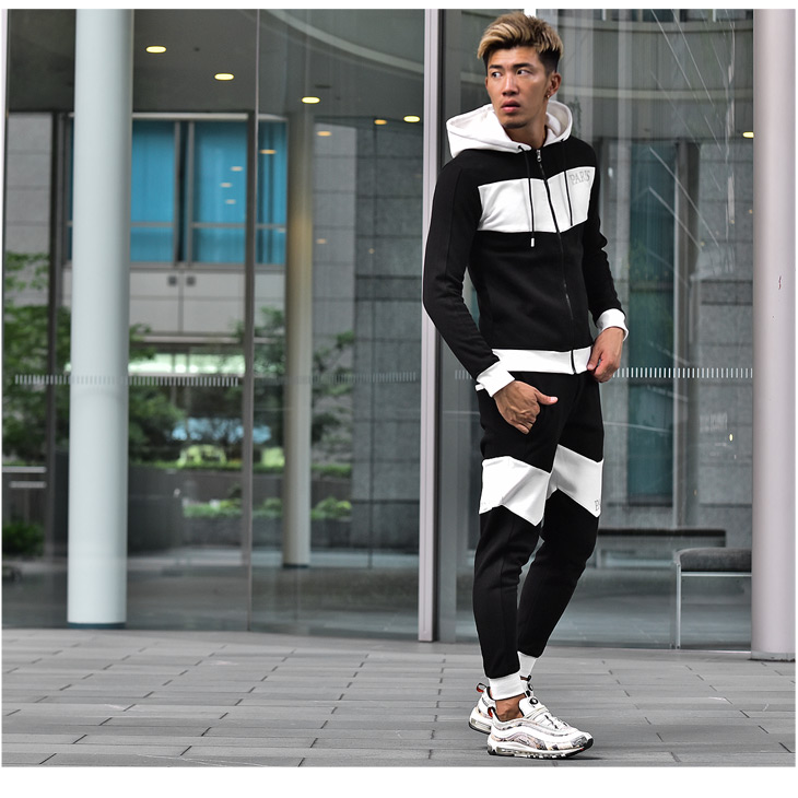 最安値挑戦 冬物 冬服 冬 Xl Ll 大きいサイズ 派手 白 ホワイト 黒 ブラック ジョガーパンツ パンツ スポーツ 上下 ラメ スエット スウェット カジュアル パーカー ブランド メンズ 送料無料 セットアップ オシャレ タイト お兄系 ビター系 ちょいワル オラオラ系
