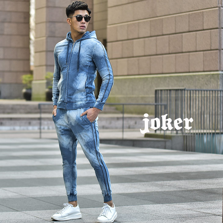 楽天市場 セットアップ メンズ ブランド ジョガーパンツ パーカー スウェット 上下セット スウェットデニム タイダイ ムラ柄 ブリーチ ライン ライン入り カジュアル スポーツ ルームウェア おしゃれ お洒落 大きいサイズ Ll Xl ちょいワル ビター系 オラオラ系 春 春服