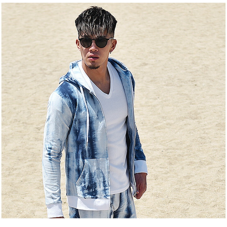 セットアップ メンズ スウェット 上下 セット メンズ夏服 タイダイ 