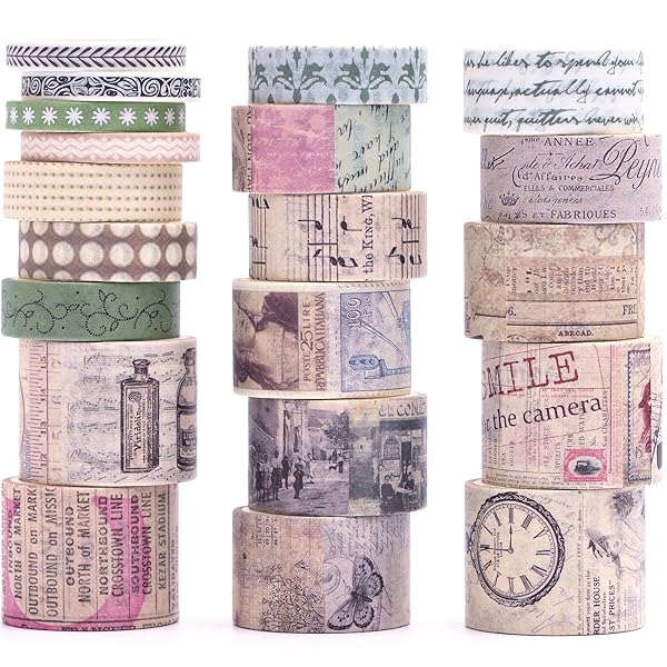 936.新品＆中古 古川紙工など レトロ柄マスキングテープ21個 936.新品