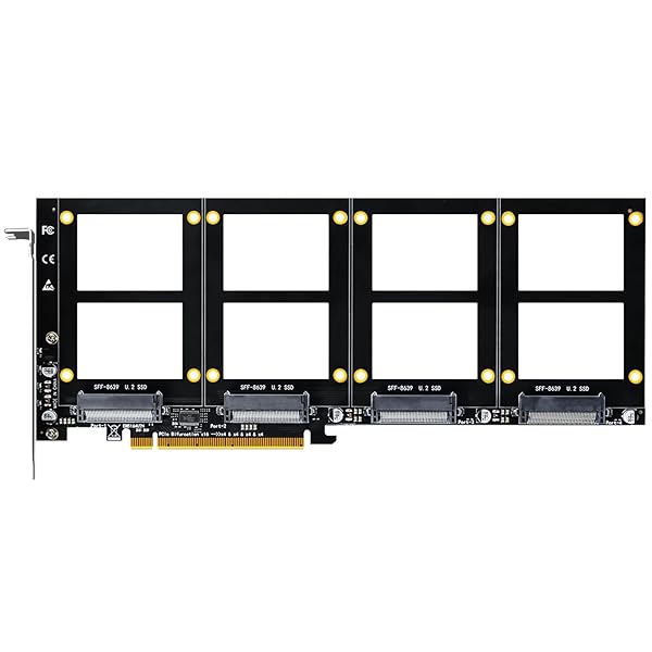 PU41 4界面 U.2 SSD PCIe 4.0 X16取り替えっこアダプタ歌留多、 PCIe分かれ出る役立つことなし (PCIe 分かれ出るお母さんゲーム盤が已むを得ず)