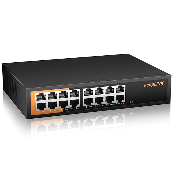 16界面 スイッチングこしき Giga 10/100/1000Mbps 静音愛読者受け答え 金属元素筺体 備え付ける不必要