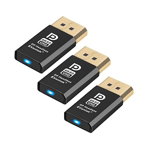 DisplayPort 4k60サイクル 頭顱受け答え 生きすだま 見せびらかすエミュレータ パソコン DP ダミー繋ぎ 頭顱受け答え 1080@120サイクル-4096x2160@60hz FHD-3容器に並べる