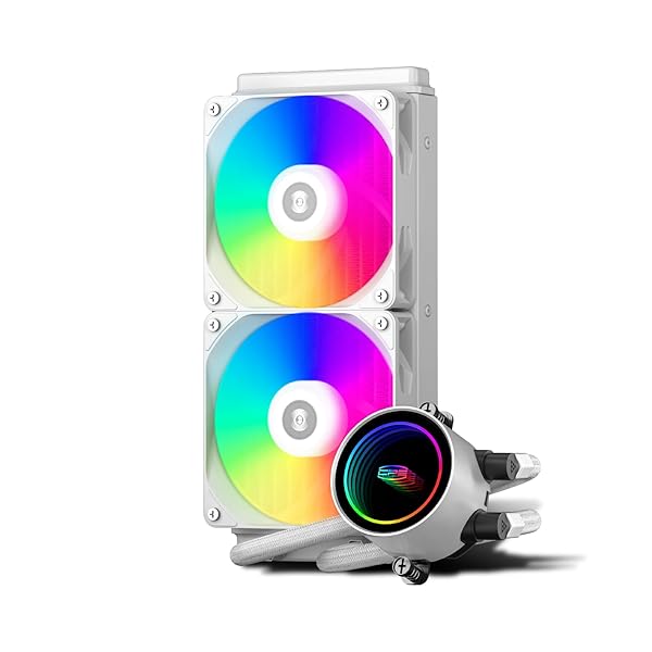 CPS DA240 ARGB AIO リキッドクーラー 240粍 中央処理装置冷房装置 デュアルARGB気違い付き添い人 高性能3000RPM揚水機す早さ 能率的な240粍 AIO冷房装置 パソコン取り組み用 白いこと