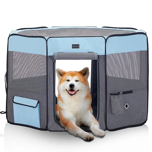犬 倶楽部 愛玩動物倶楽部 八角形 ドッグハウス 【パッと開いてすぐ使える】 猫の産屋 猫の生みおとす室 折りたたみ 犬猫兼用 メッシュ 大屋根付き添い人 軽さ 納める御徒面子付き添い人 お座敷の室内装飾に馴染み 難民キャンプ アウトドア お出かけ装置 中大愛玩動物 (L大きさ