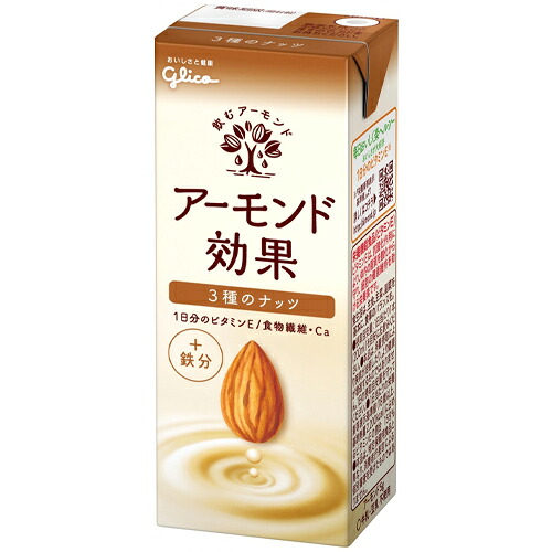 江崎グリコ　アーモンド効果　３種のナッツ　２００ｍｌ×７２個
