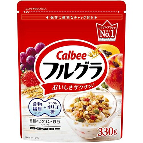 【全商品ポイント１０倍 7/19(日)20:00～7/20(月)23:59】カルビー　フルグラ　330g&times;8個&times;2セット　シリアル/朝食/健康/ヘルシー/オーツ麦/朝ごはん/朝食プロジェクト｜ディスカウントストア　てんこもり