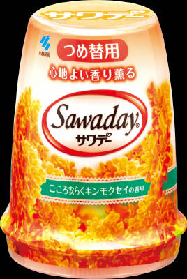 小林製薬  サワデー こころ安らぐキンモクセイの芳ばしさ 替  140ｇ×56個【貨物輸送無料】【消臭剤】【芳ばしさ剤】
