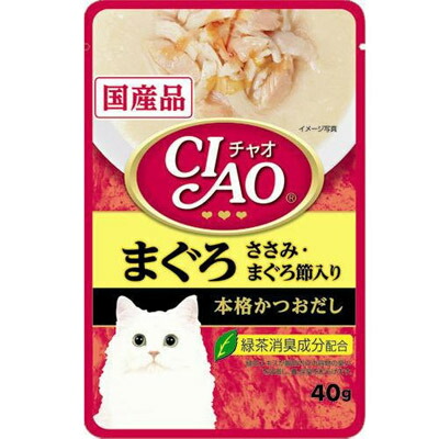 ＣＩＡＯパウチまぐろ　ささみ・まぐろ節入り４０ｇ×96個
