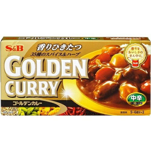 エスビー食品 S＆B ゴールデンカレー中辛１９８Ｇ&times;60個｜ディスカウントストア　てんこもり