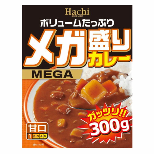 ハチ食品 メガ盛りカレー 甘口 300g×22個×2セット レトルトカレー/ローリングストック/備蓄品/非常食/常備食