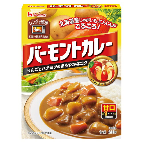 ハウス食品　レトルトバーモントカレー　甘口（200ｇ）&times;10個&times;3セット｜ディスカウントストア　てんこもり