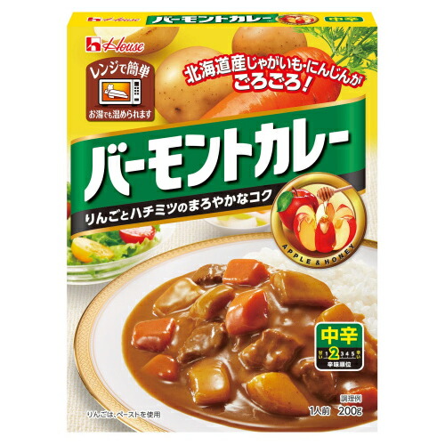 ハウス食品 レトルトバーモントカレー 中辛(200g)×10個×3セット|ディスカウントストア てんこもり