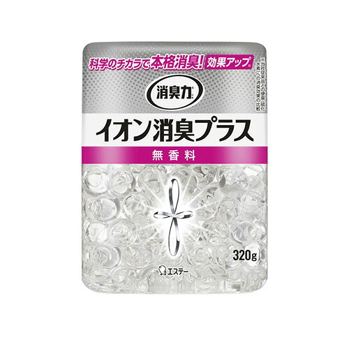 エステー 消臭力 クリアビーズ イオン消臭プラス 本体 無香料　320g ×16個