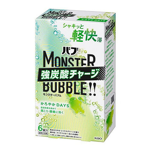 花王　バブ　モンスターバブル　かろやかＤＡＹＳ　6錠入×16個 入浴剤/沐浴材/薬用入浴剤