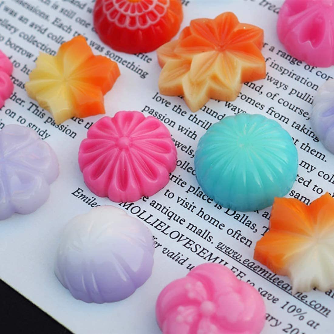 楽天市場 シリコンモールド 和菓子形 花 葉 シリコン モールド レジン Uvレジン エポキシ樹脂 アロマストーン 手作り 石鹸 キャンドル 樹脂 粘土 オルゴナイト 型 抜き型 12種類 菱形 星 蝶 扇子 花 ハンドメイド専門店エバーガーデン