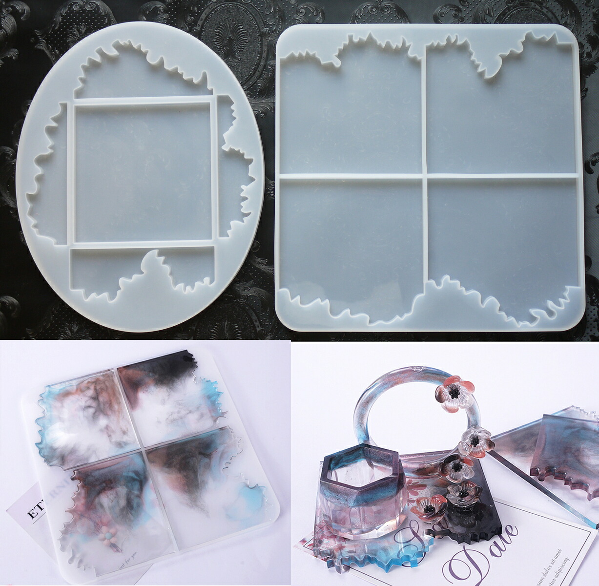 楽天市場 アゲートスライス シリコンモールド ２枚セットレジン Uvレジン エポキシ樹脂 アロマストーン 手作り 石鹸 キャンドル 樹脂 粘土 オルゴナイト 型 抜き型 コースター 置き皿 ハンドメイド専門店エバーガーデン